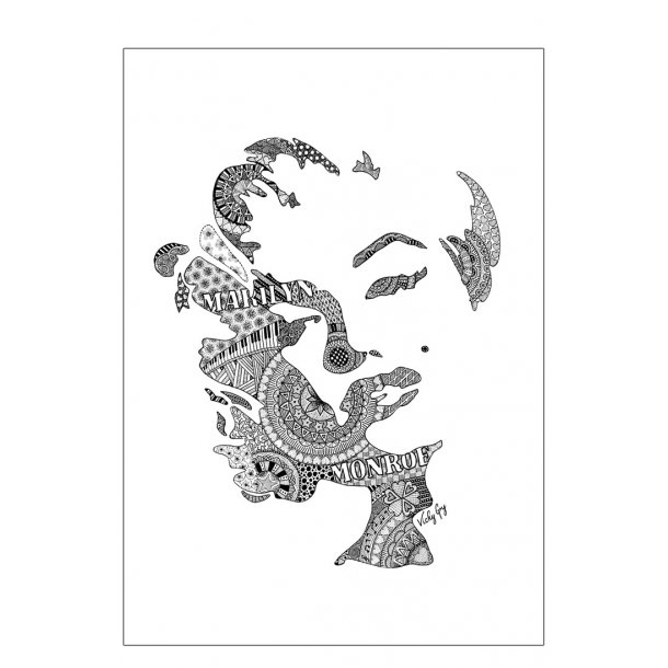 Marilyn Monroe illustration - poster