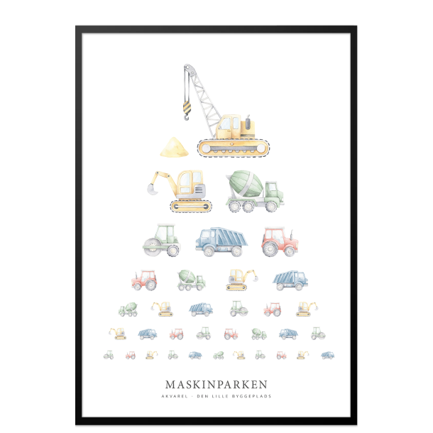 Maskinparken akvarel