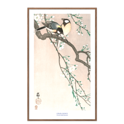 Japansk plakat | Tits on Cherry Branch 
