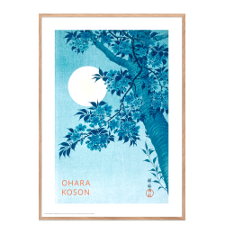 Japansk plakat | Blossoming Cherry on a Moonlit Night