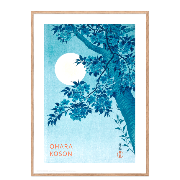 Japansk plakat | Blossoming Cherry on a Moonlit Night