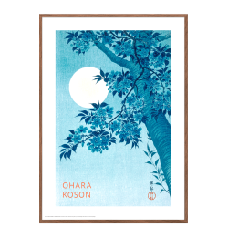 Japansk plakat | Blossoming Cherry on a Moonlit Night
