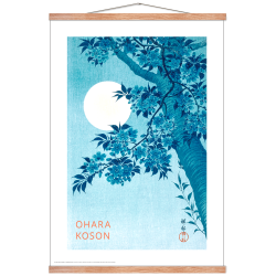 Japansk plakat | Blossoming Cherry on a Moonlit Night