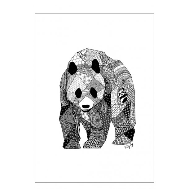 Panda poster. Very nice illustration (Vicky Gry)