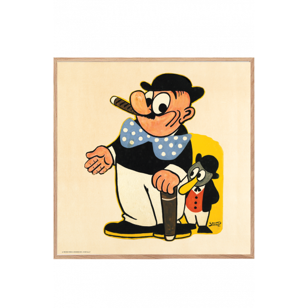 Peter med cigar og Ping. Storm P.