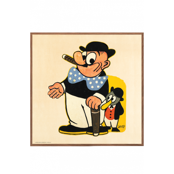 Peter med cigar og Ping. Storm P.