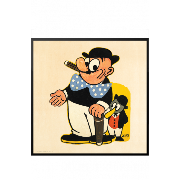 Peter med cigar og Ping. Storm P.