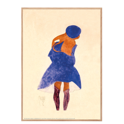 Egon Schiele. Girl with blue hat