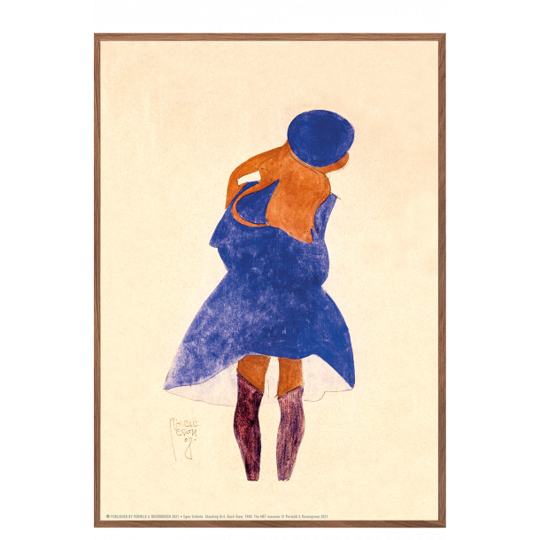 Egon Schiele. Pige med bl hat