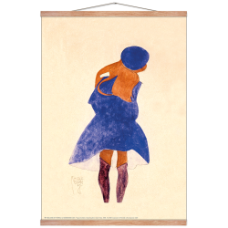 Egon Schiele. Girl with blue hat