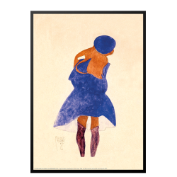 Egon Schiele. Girl with blue hat