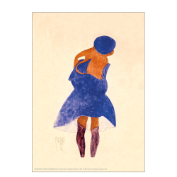 Egon Schiele. Girl with blue hat