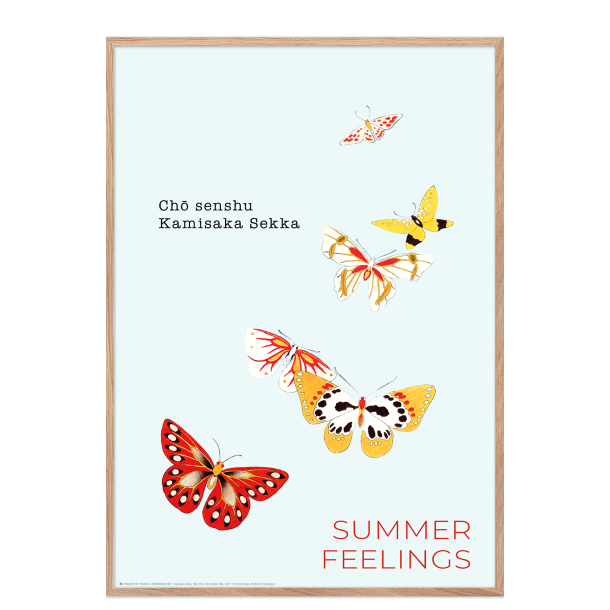 Sommerfugleplakat. Kamisaka Sekka (red)