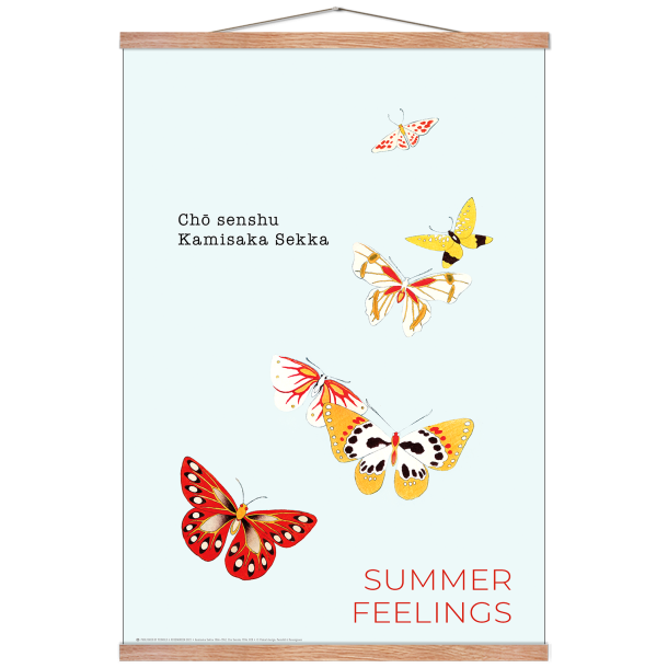Sommerfugleplakat. Kamisaka Sekka (red)