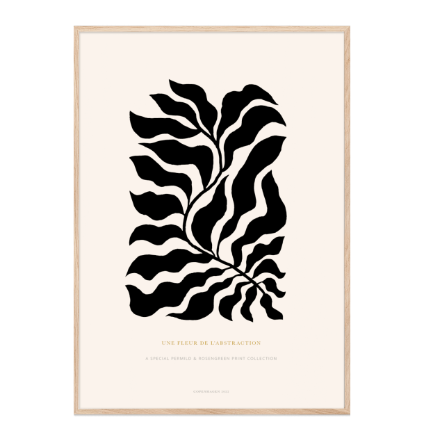 Poster. Fleur de abstraction No. 4 - Black