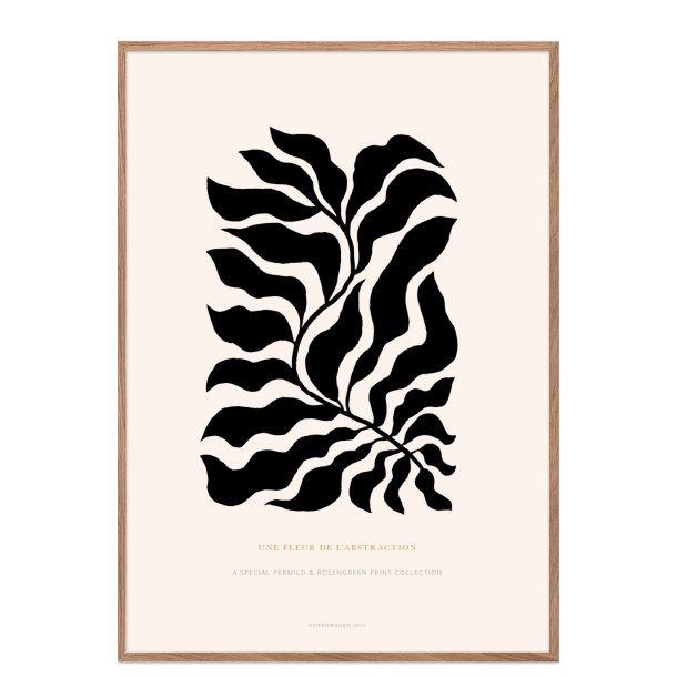 Poster. Fleur de abstraction No. 4 - Black