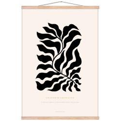 Poster. Fleur de abstraction No. 4 - Black