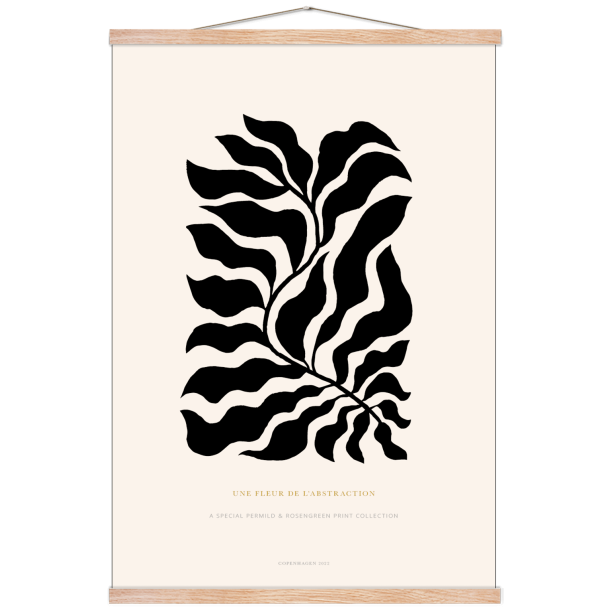 Poster. Fleur de abstraction No. 4 - Black