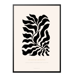 Poster. Fleur de abstraction No. 4 - Black