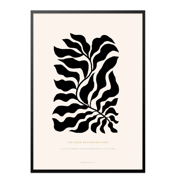 Poster. Fleur de abstraction No. 4 - Black