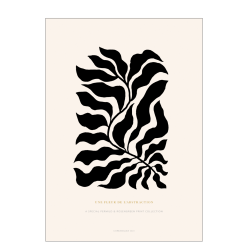 Poster. Fleur de abstraction No. 4 - Black