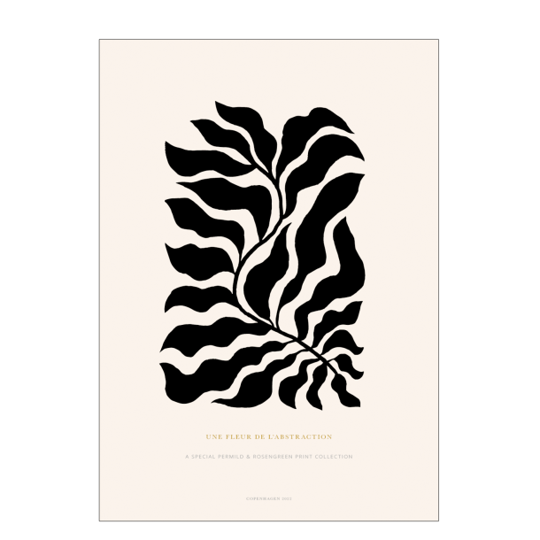 Poster. Fleur de abstraction No. 4 - Black