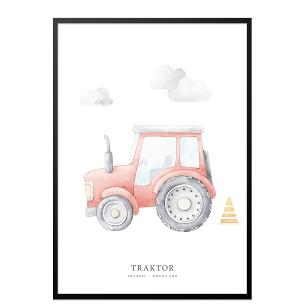Traktor akvarel 