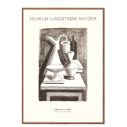 Vilhelm Lundstrm skitse: Opstilling med kande og flaske