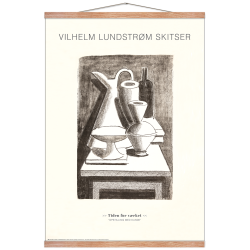 Vilhelm Lundstrm skitse: Opstilling med kande og flaske