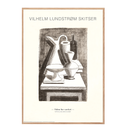 Vilhelm Lundstrm skitse: Opstilling med kande og flaske