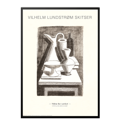 Vilhelm Lundstrm skitse: Opstilling med kande og flaske
