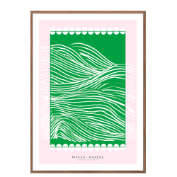 Waves pastel. Grn/rosa
