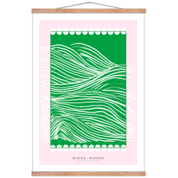 Waves pastel. Grn/rosa