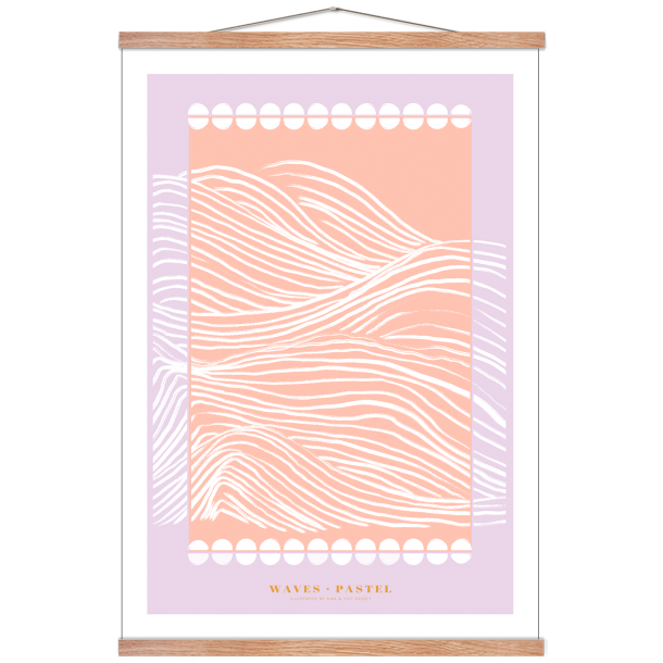 Waves pastel. Lilla