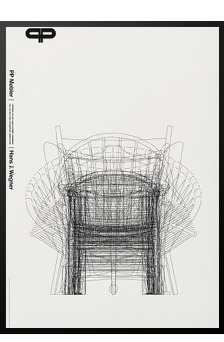 Koch, PP furniture Wegner - White - Posters - Permild & Rosengreen