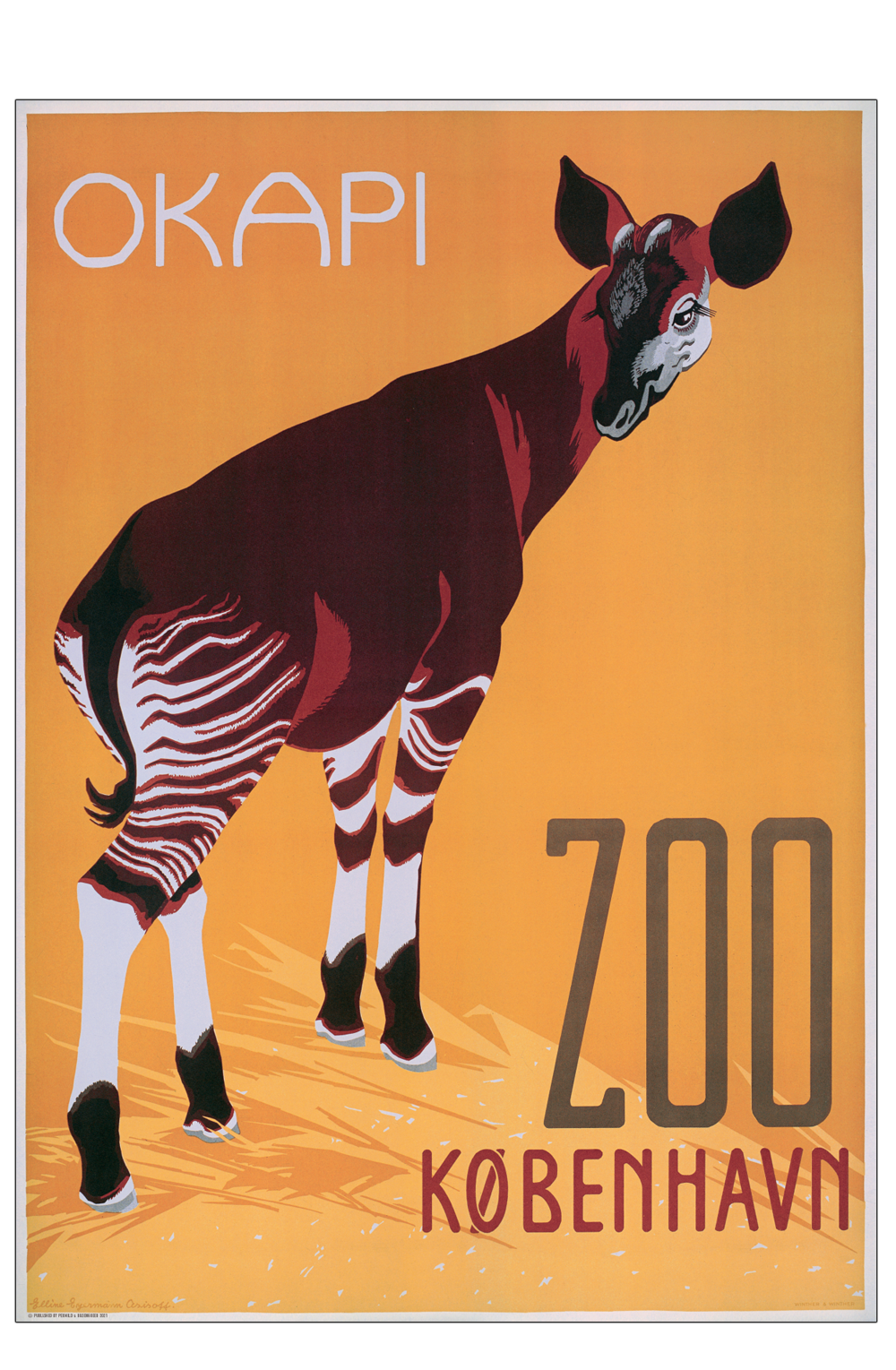 Zoo plakat Okapi Zoologiskhave plakat | Køb her